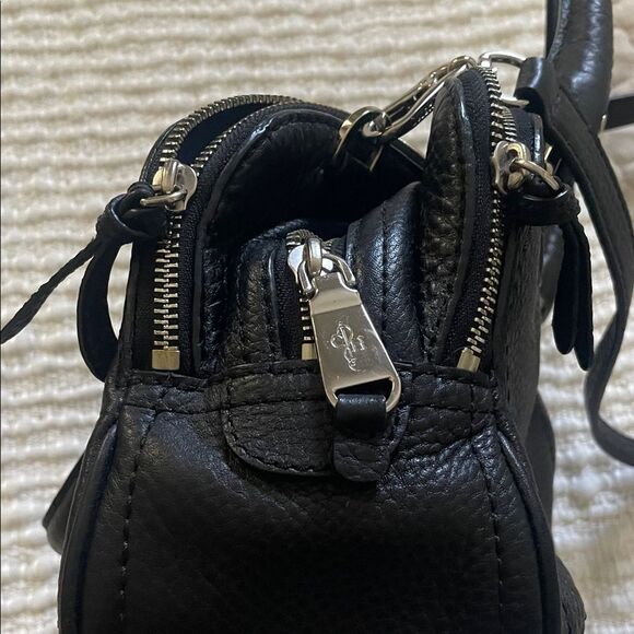 Cole Haan Black Pebbled Leather Satchel/Crossbody - Picture 13 of 14